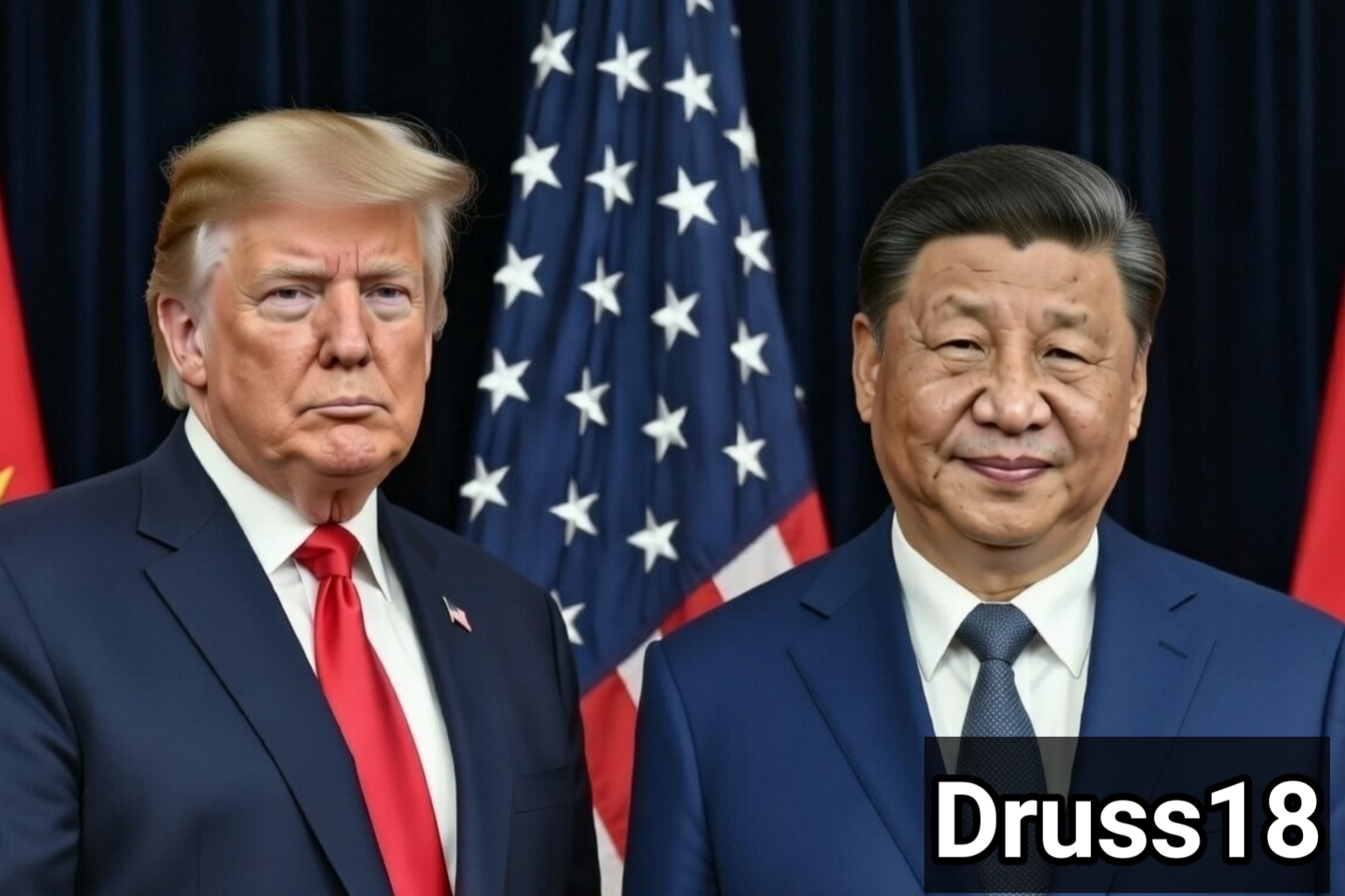 U.S. President Donald Trump and Chinese President Xi Jinping ahead of a planned Beijing summit following U.S. strikes in Iran