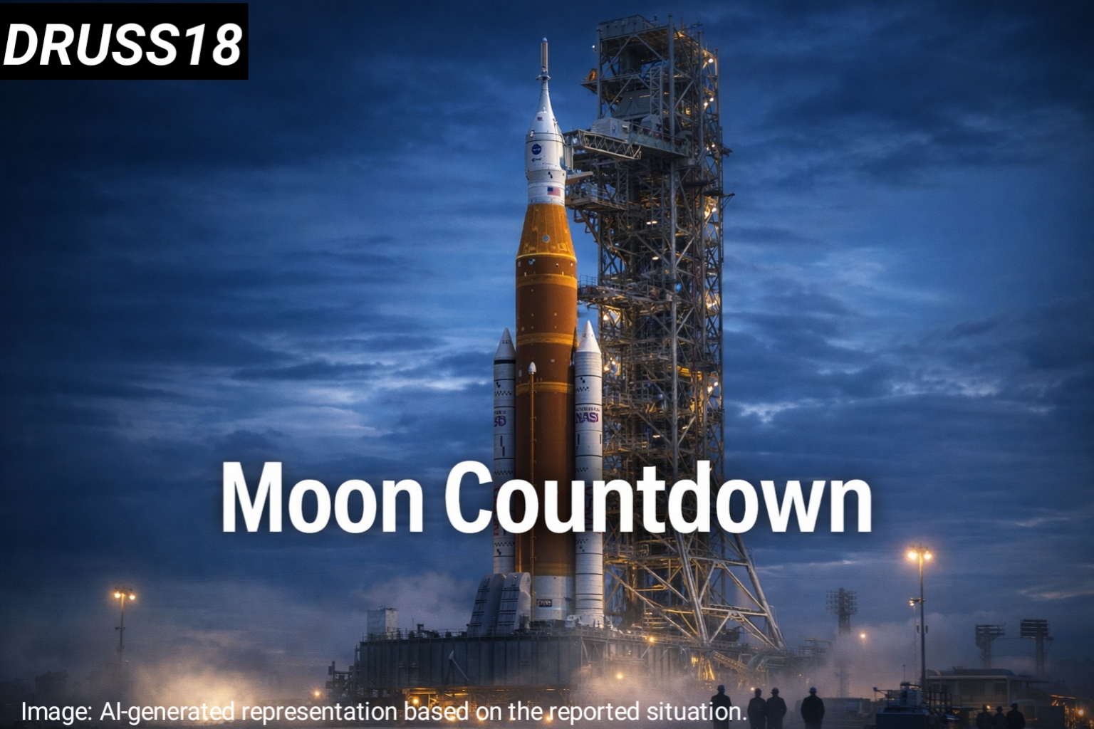 NASA Space Launch System rocket ready for Artemis II countdown at Kennedy Space Center