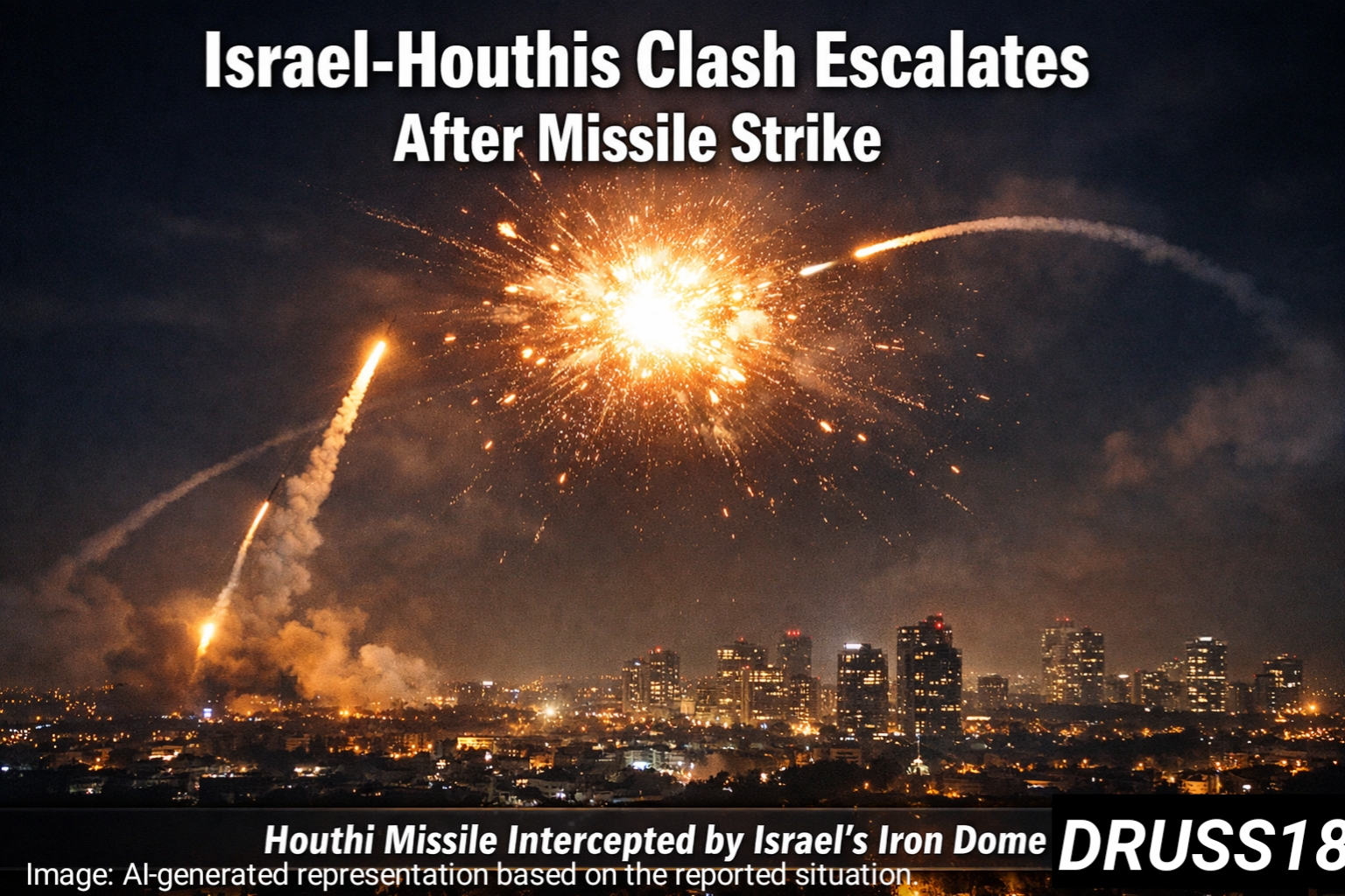 Ballistic missile intercepted by Israel’s air defense system during Houthi attack