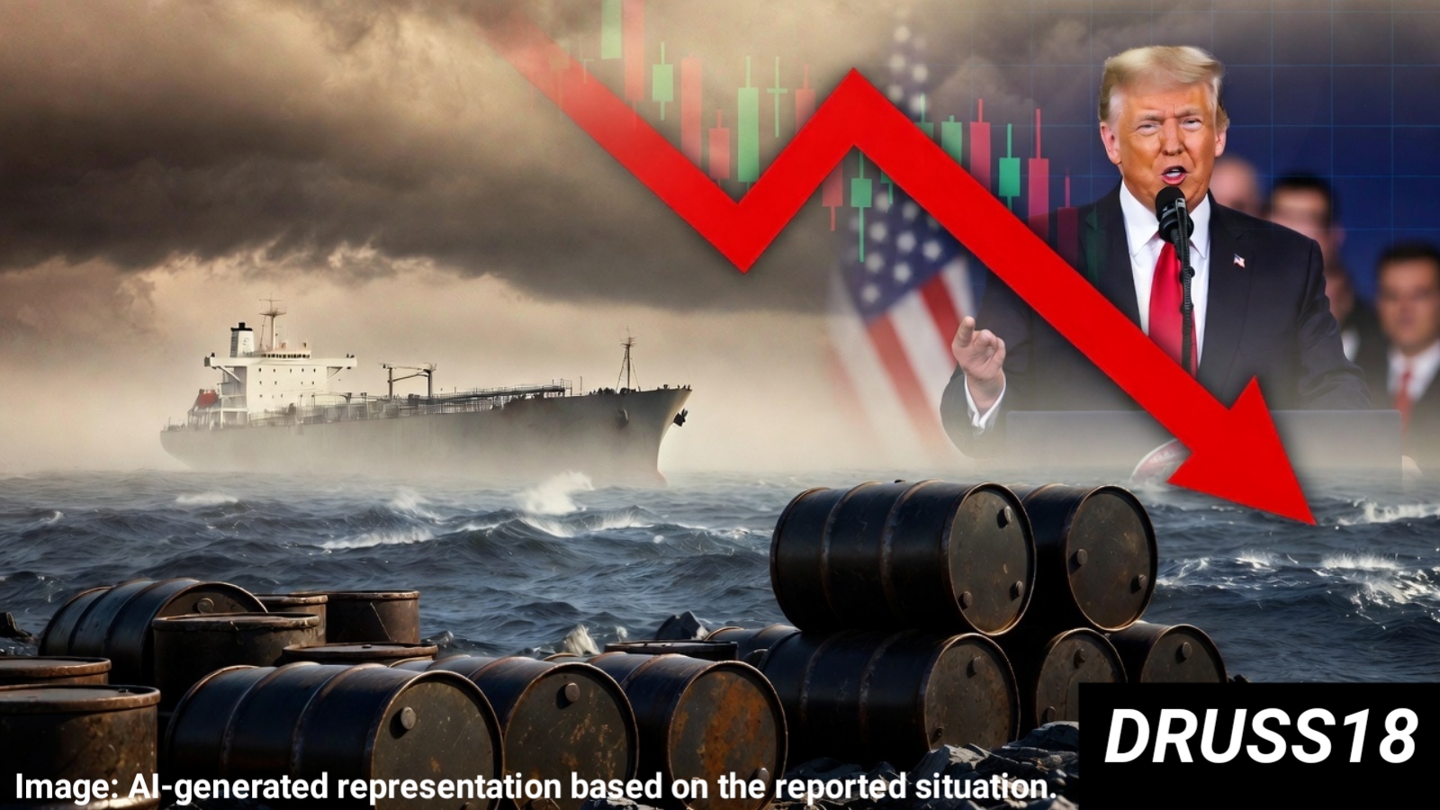 US President Donald Trump speaking about Iran war as global oil prices fall amid Strait of Hormuz supply concerns