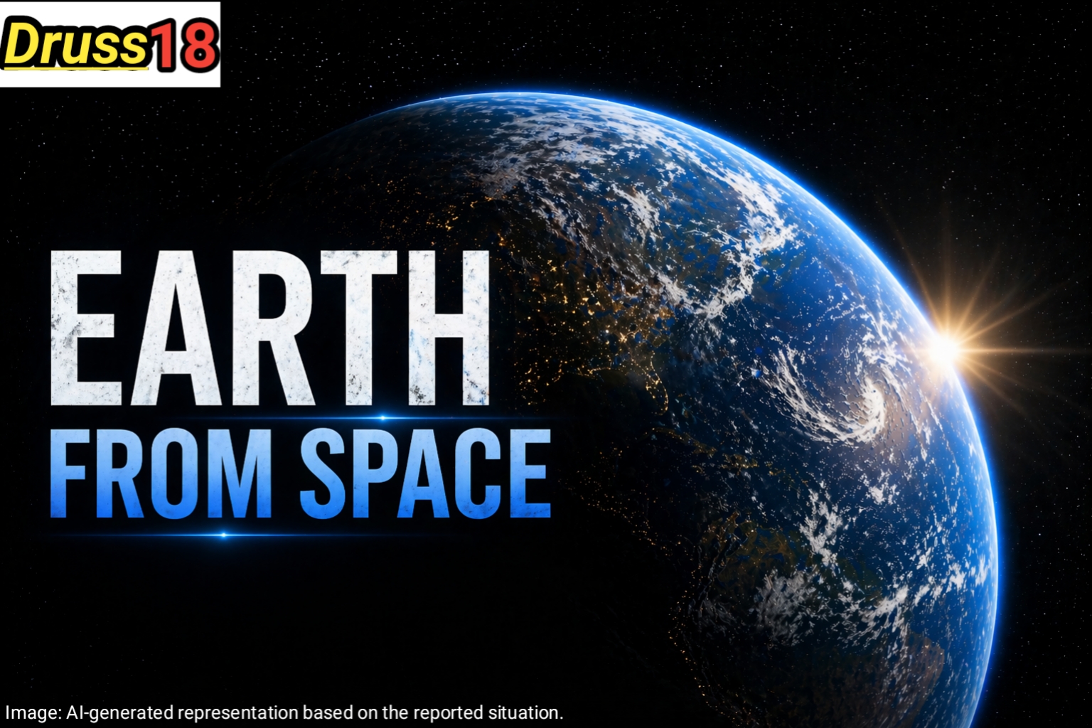 Earth viewed from deep space during NASA Artemis II mission showing crescent illumination