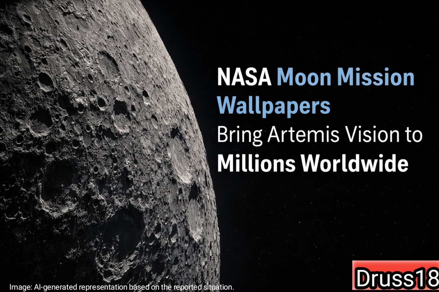 High-resolution Moon surface image from NASA mission