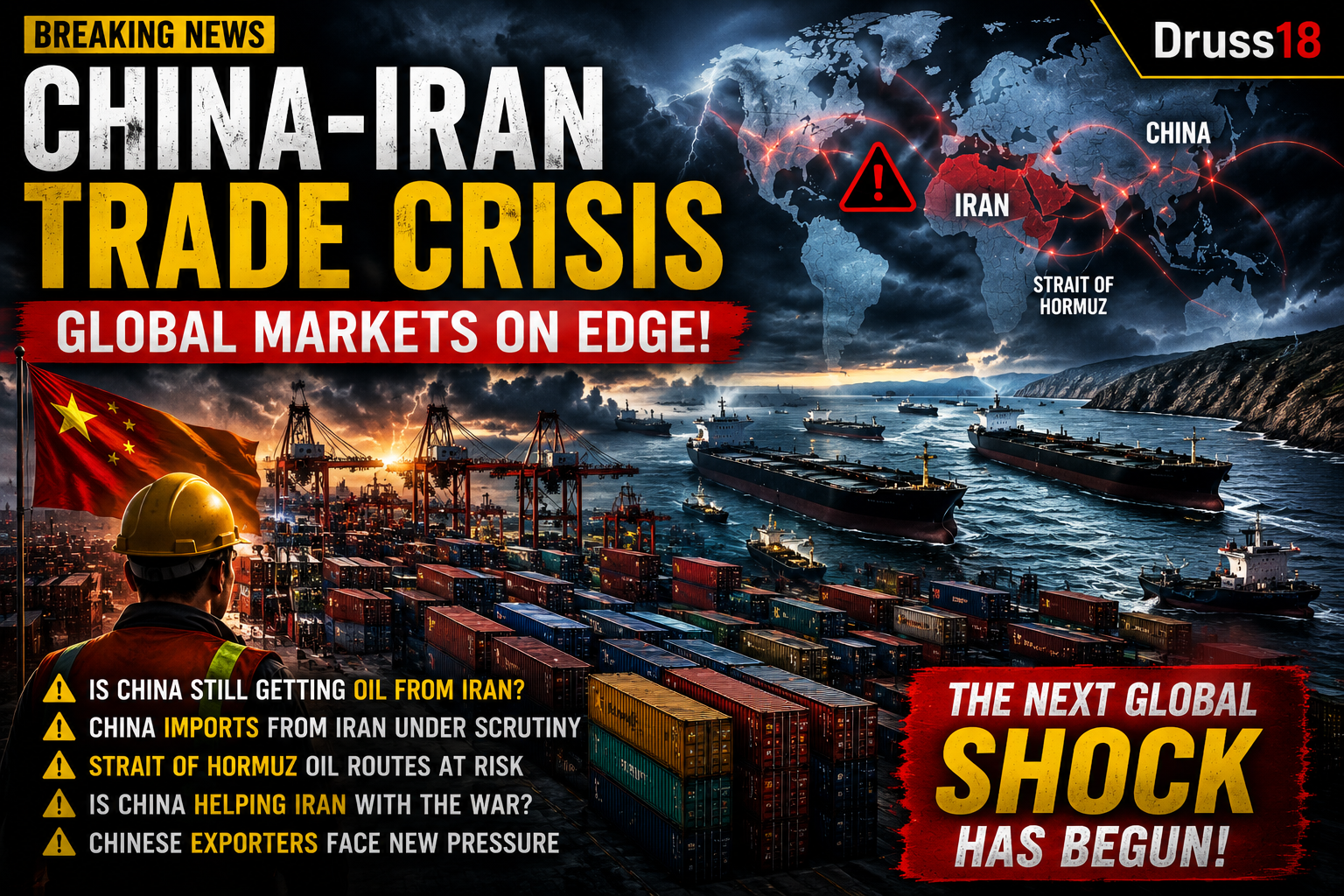 China Iran trade disruption affecting oil shipping routes and export markets