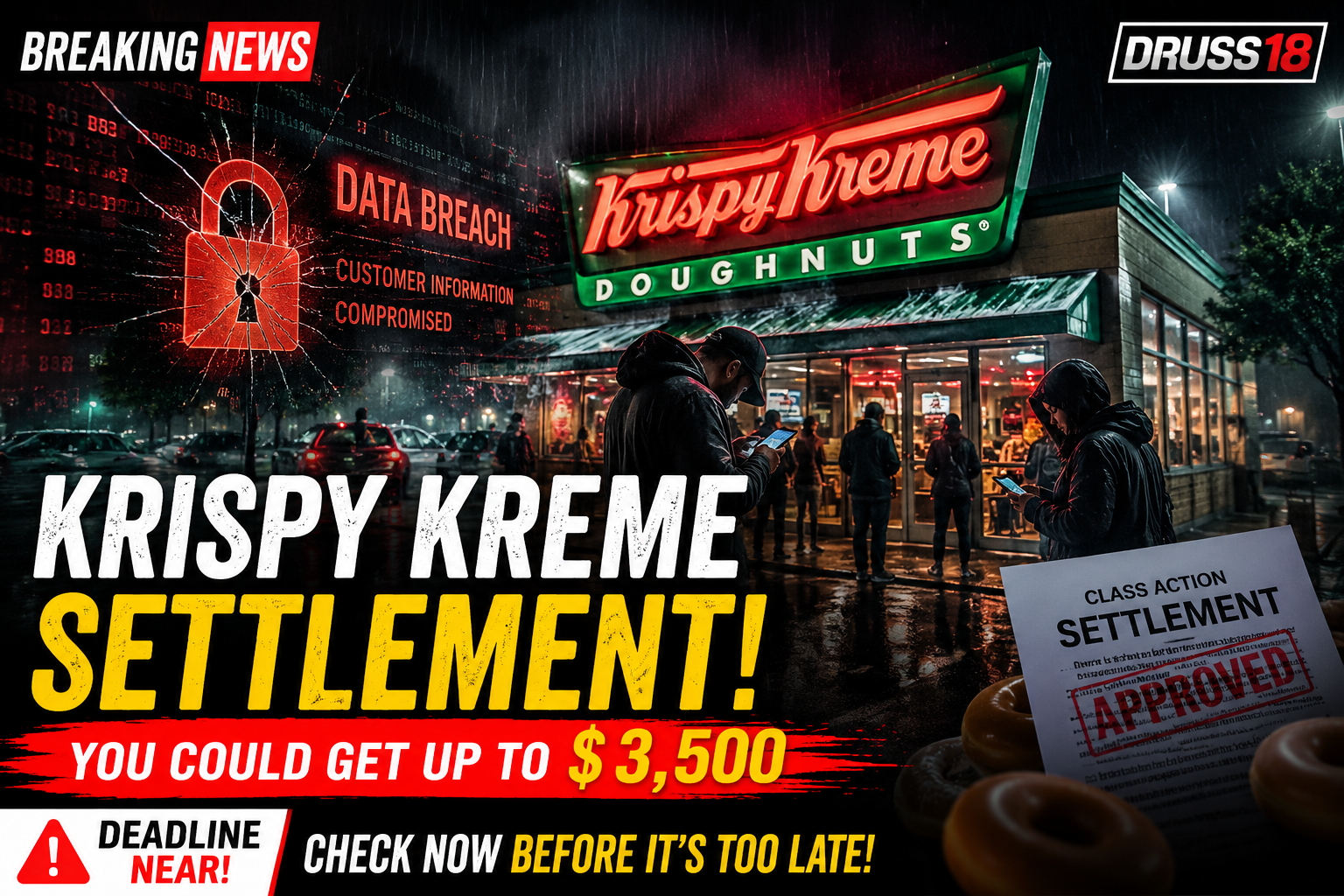 Krispy Kreme Settlement news related to customer data breach claims