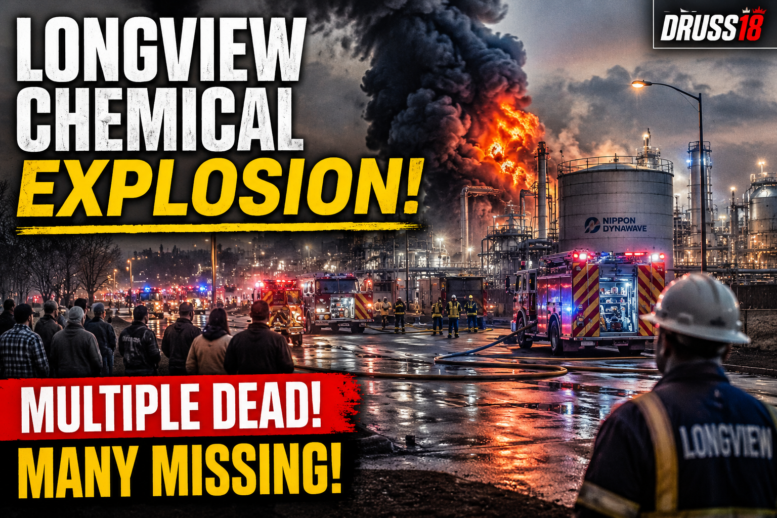 Longview chemical explosion emergency response at Washington industrial facility