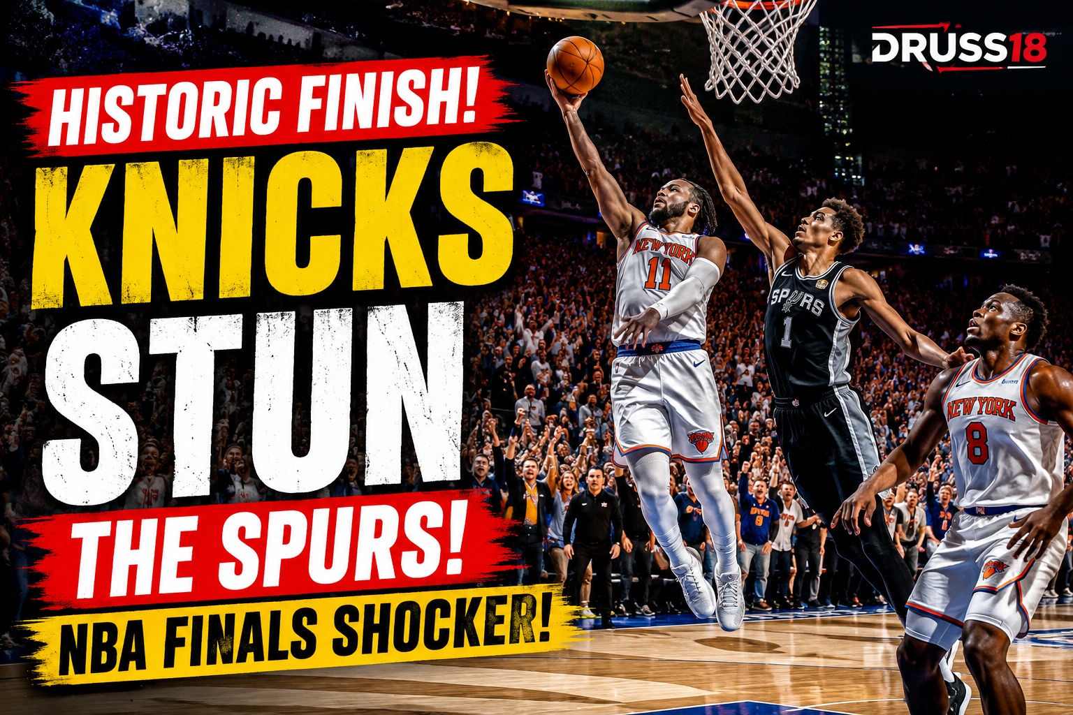 Spurs vs Knicks NBA Finals historic comeback scene